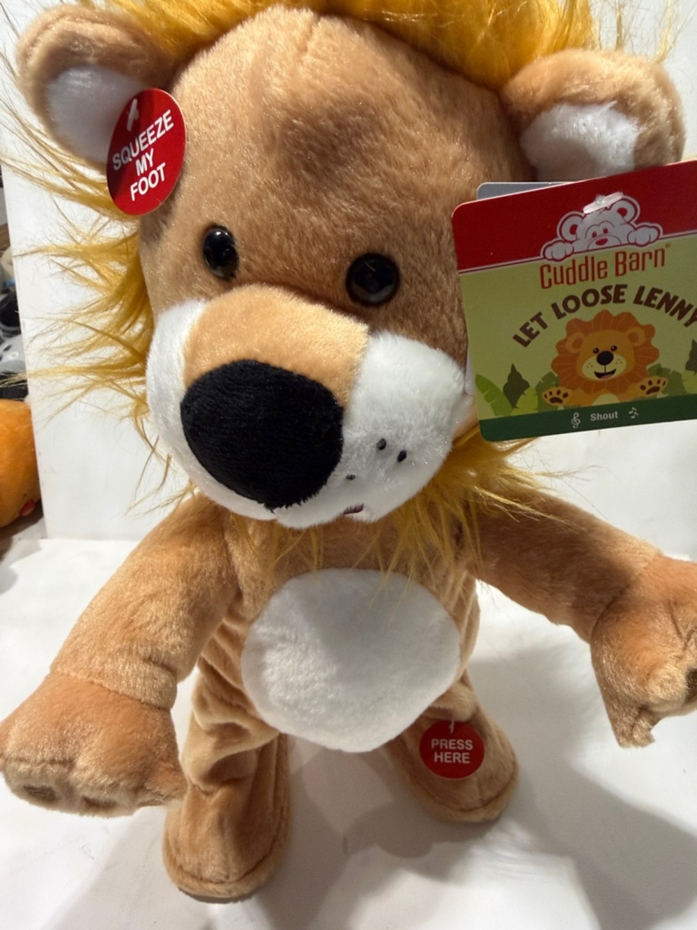 Cuddle Barn Let Loose Lenny Lion Plush - Tan & White